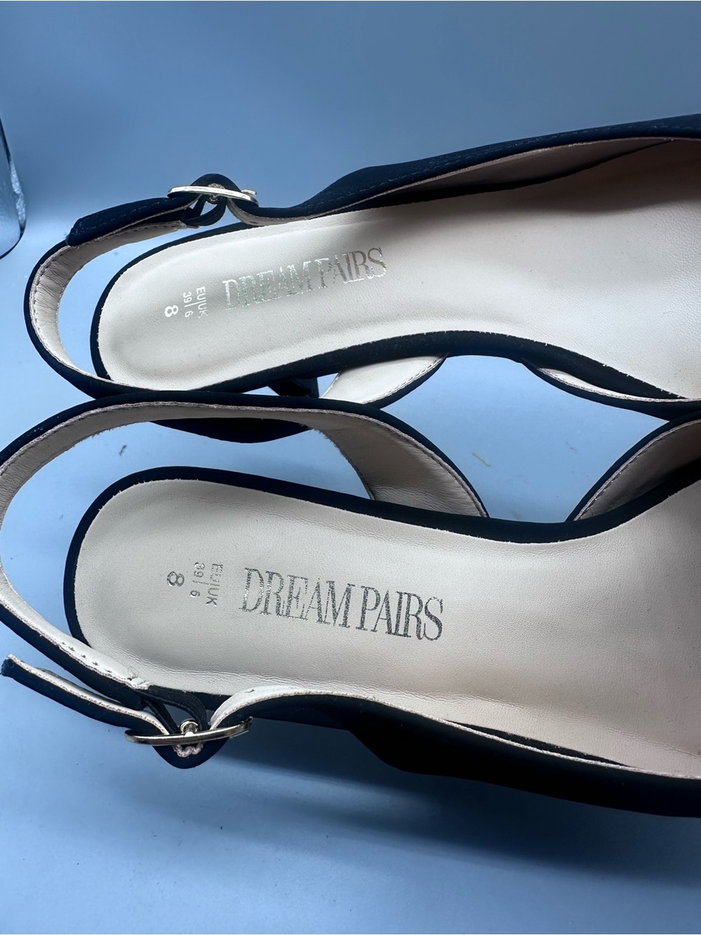 Dream Pairs Black Pointed Slingback Kitten Heels - Picture 3 of 8